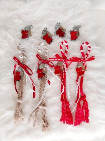 Kerst charm met rode engel