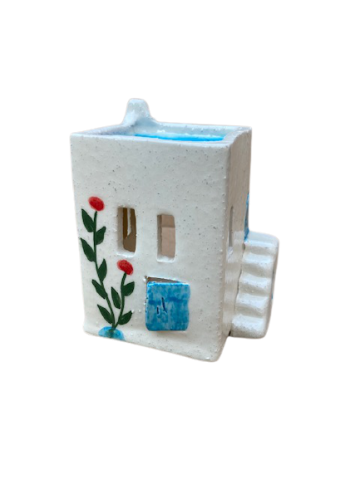 Waxinelichthouder griekshuis klein