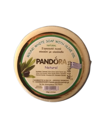 Witte olijfolie zeep rond